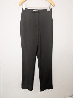 H&M Dark Olive Green Tailored Trousers – Size 2 High Waist Business Casual Pants